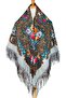 - Grey Pavlovo-Style Shawl – Vintage Roses & Paisley - 5