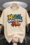 Men's Oversized T-Shirt Never Underestimate Me Graphic Printed Unisex Tee