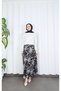 Skirt Patterned Pleated Shirt Suit Black Hnt8534 - 7