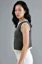 My Fashion Buttoned Textured Knitwear Short Vest - 2
