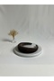 Brown Thick Curved Velvet Crown Hair Band - 3