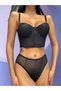 Women's Lace Wired Bustier Bra Panty Set - 3