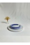 Baby Blue Thin Curved K Velvet Crown Hair Band - 3