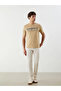 Lcwaikiki Classic Brown Crew Neck Printed Combed Cotton Men's T-Shirt - 2