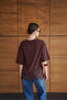 Lace Detailed Asymmetrical T-Shirt - Brown |   D2953 - 5