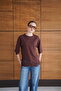 Lace Detailed Asymmetrical T-Shirt - Brown |   D2953 - 4