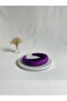 Purple Thick Curved Velvet Crown Hair Band - 2