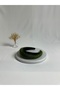 Khaki Thick Curved Velvet Crown Hair Band - 3