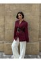Women's Belted Blazer Jacket - 2