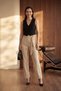 My Fashion High Waist Wide Leg Pants, Pack of Belt - 6