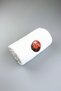 100% Cotton Basketball Ball Embroidered Sports Towel - 50 X 100 cm 600 Gsm Ultra Absorbent Basketball Sports Towel - White Cotton Hand and Face Towel - 3