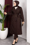 Belt Detail Ve İçi a Lined Trench Coat - Brown - 3