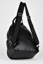 Women's Penguin Black 2 Compartments 2 Sides Pocketed Faux Leather Zipper Closure Travel & Daily Use Backpack - 5