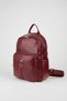 Women's Penguin Claret Red 2 Compartments 2 Sides Pocketed Faux Leather Zipper Closure Travel & Daily Use Backpack