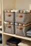 2 Pieces of Crowbar Patterned Steel Supported Cabinet and Shelf Organizer 45X25X20 Clothing Organizer - 4
