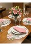 Placemat Supla Presentation Napkins with Lily Embroidery for 2 Persons - 4 Piece Spring Series with Gift - 2