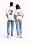 Lover's Combination Perfect Pair Teddy Bear Printed Couple T-Shirt Oversize Unisex Combination Set