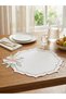 Placemat Supla Presentation Napkins with Lily Embroidery for 2 Persons - 4 Piece Spring Series with Gift - 5
