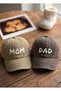 Mom Dad Couple Hat - Washable Vintage Fabric Adjustable Size Buckled Printed Souvenir Hat Est2024 - 4