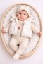 Baby Girl Concept Newborn Holiday Set Boneli Hooded Vest Set 4-Piece Baby Set