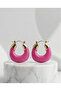 Gold pink color za earrings - 2