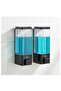 Wall Mounted Manual Liquid Soap Dispenser 2 Pcs Adhesive and Screw-On Non-Spill Soap Dispenser 350 ml V-1 - 2