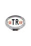 Special for Labelers Oval Framed King Crown Embossed Letter Tr with Country Flag a Quality - 3