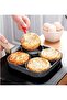 Nonstick 4 Hole Omelet Frying Pan Pancake Egg Burger Maker Wooden Handle Breakfast Pan - 2