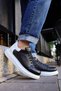 Ch256 Estrella Men's Casual Lace-Up Leather Sports Sneakers Shoes Cbt - Black/White - 2