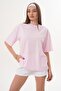 Women's Back Print Detailed Crew Neck Oversize T-Shirt 260257 - 4