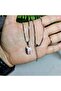 Mini Rodokrozite Steel Chain Natural Stone Necklace-16- (Handmade Design Products) - 3