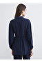 Lcw Modest Navy Blue Textured Women's Shirt Tunic - 4