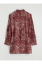 Lcwaikiki Classic Red Floral Belted Women's Shirt Tunic - 7