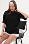 Women's Back Print Detailed Crew Neck Oversize T-Shirt 260259 - 3