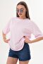 Women's Back Print Detailed Crew Neck Oversize T-Shirt 260259 - 4