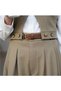 Waiter Boy Office Style Vest and Wide-Legged Pants Combination Set - 3