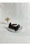 Dark Brown Double Crepe Bow Crown Hair Band - 3