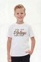 Boy's Round Neck Short Sleeve T-Shirt with Print Detail - 3