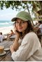 Women's Baseball Hat Paper Straw-Textured Adjustable Minimal Casual Women's Hat
