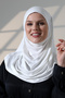One-Piece Practical Prayer Hijab, Ready-To-Wear Hijab Shawl - White - 6