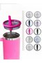 1Pc 40 oz Thermos Cup Replacement Lid - with Straw and Foldable Spout - Leak-Proof Transparent Lid