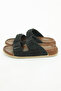 Men's Double Buckled Orthopedic Hajj Umrah Slippers - Ergonomic Comfortable Sole Daily Slipper - Black - 6