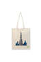 Tote Bag - Dubai Rise Printed Stylish Carry-All Cotton Tote Set of 01