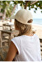 Women's Baseball Hat Paper Straw-Textured Adjustable Minimal Casual Women's Hat - 3
