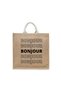 Tote Bag - Bonjour Printed Stylish Carry-All Cotton Tote Set of 01