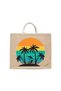 Tote Bag - Sunset & Palms Printed Stylish Carry-All Cotton Tote Set of 01
