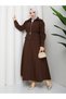 Sleeve and Waist Detailed Jacket & Skirt Hijab Set Rc9027 - 5