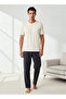 Men Cotton Henley Neck Nightwear Set