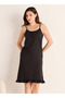 Set of 2 - Midi Slip Dress Strappy Ruffled Hem Cotton - 3