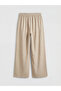 Lcwaikiki Classic Beige Elastic Waist Textured Women's Trousers - 2